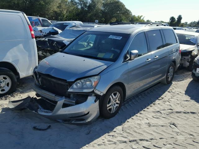 5FNRL38757B001030 - 2007 HONDA ODYSSEY EX GREEN photo 2