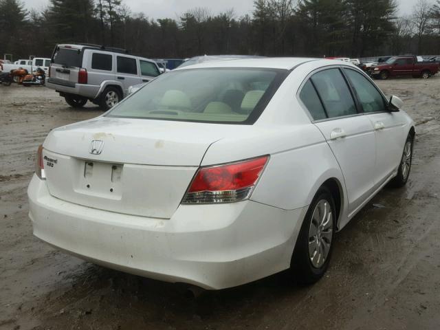 1HGCP2F38AA159058 - 2010 HONDA ACCORD LX WHITE photo 4