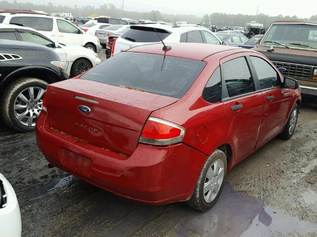 1FAHP3EN7BW202117 - 2011 FORD FOCUS S RED photo 4