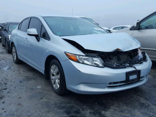 2HGFB2F50CH590141 - 2012 HONDA CIVIC LX BLUE photo 1