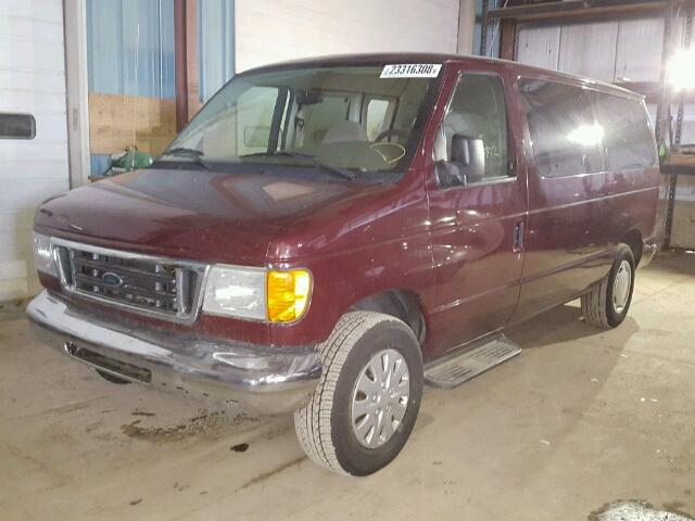 1FMRE11LX5HB07861 - 2005 FORD ECONOLINE MAROON photo 2