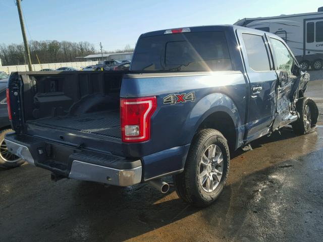 1FTEW1EF2HFB08684 - 2017 FORD F150 SUPER BLUE photo 4