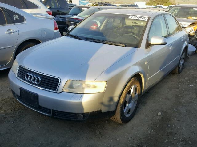 WAULC68E12A248078 - 2002 AUDI A4 1.8T QU SILVER photo 2