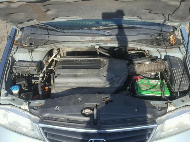 5FNRL18954B105115 - 2004 HONDA ODYSSEY EX BLUE photo 7