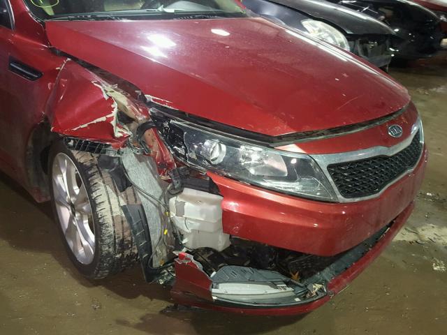 KNAGN4A71B5059323 - 2011 KIA OPTIMA EX RED photo 9