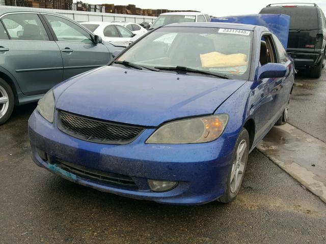 1HGEM22984L026000 - 2004 HONDA CIVIC EX BLUE photo 2