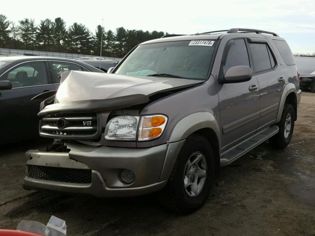 5TDBT44A01S026817 - 2001 TOYOTA SEQUOIA SR SILVER photo 2