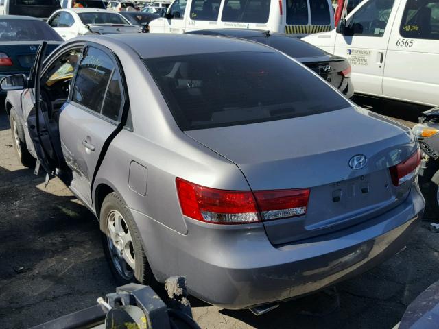 5NPEU46F76H148784 - 2006 HYUNDAI SONATA GLS SILVER photo 3