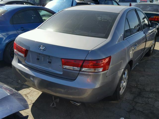 5NPEU46F76H148784 - 2006 HYUNDAI SONATA GLS SILVER photo 4