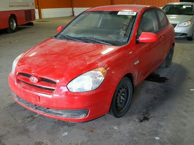 KMHCN35C28U096121 - 2008 HYUNDAI ACCENT BAS RED photo 2