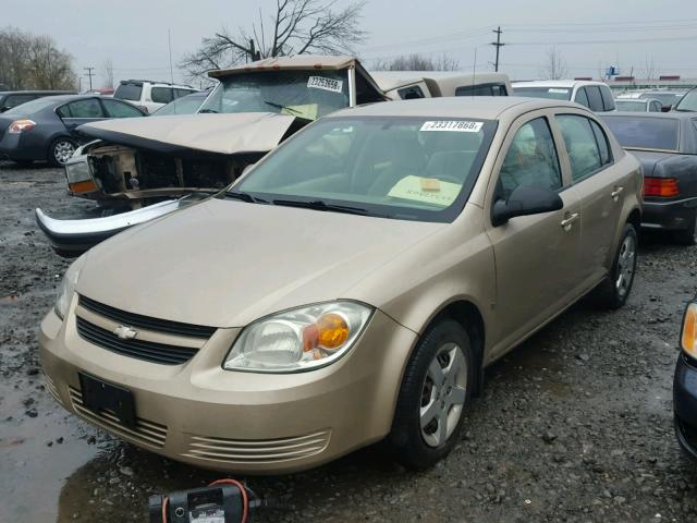 1G1AK55F777329765 - 2007 CHEVROLET COBALT LS BEIGE photo 2