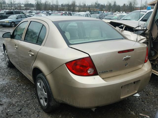 1G1AK55F777329765 - 2007 CHEVROLET COBALT LS BEIGE photo 3