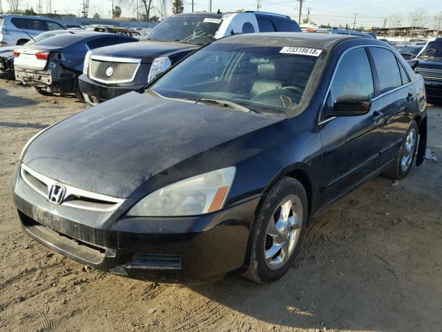 1HGCM66577A052805 - 2007 HONDA ACCORD EX BLACK photo 2