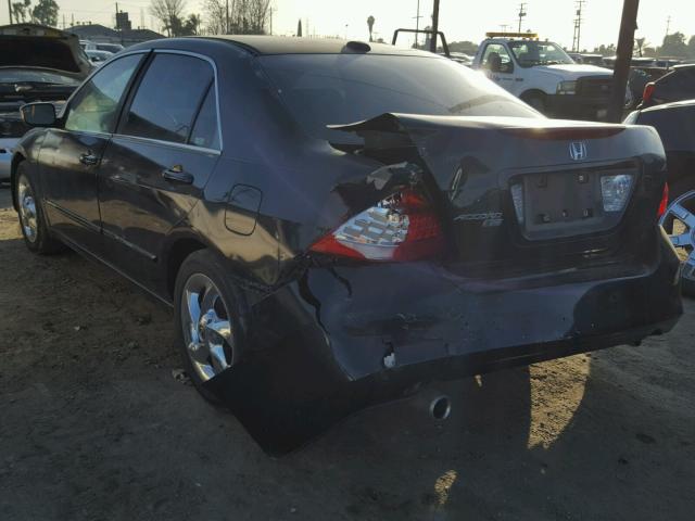 1HGCM66577A052805 - 2007 HONDA ACCORD EX BLACK photo 3