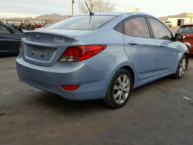 KMHCU4AE3CU125859 - 2012 HYUNDAI ACCENT GLS BLUE photo 4