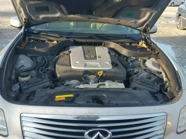 JNKBV61E98M212499 - 2008 INFINITI G35 SILVER photo 7