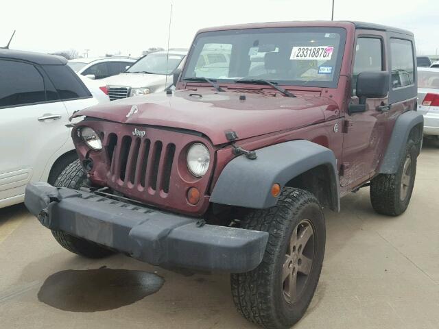 1J4FA241X9L763526 - 2009 JEEP WRANGLER X MAROON photo 2