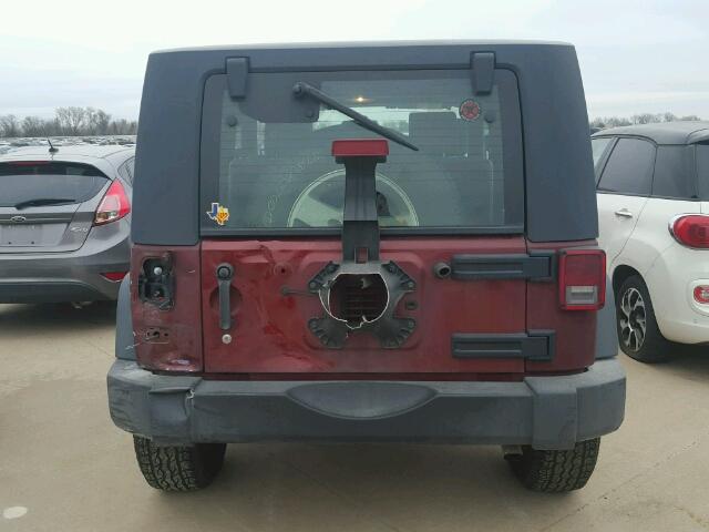 1J4FA241X9L763526 - 2009 JEEP WRANGLER X MAROON photo 9