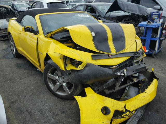 2G1FD3D32F9291659 - 2015 CHEVROLET CAMARO LT YELLOW photo 1