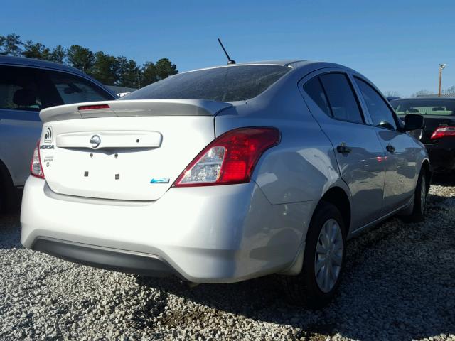 3N1CN7AP9GL827949 - 2016 NISSAN VERSA S SILVER photo 4