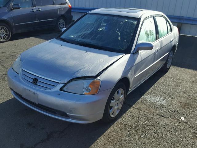 2HGES26791H595347 - 2001 HONDA CIVIC EX SILVER photo 2