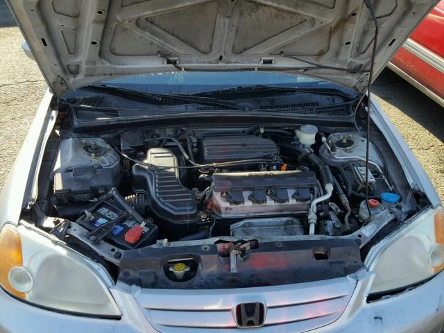 2HGES26791H595347 - 2001 HONDA CIVIC EX ვერცხლისფერი ფოტო 7