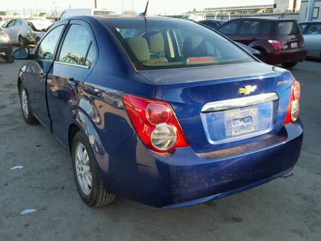 1G1JC5SG3D4137329 - 2013 CHEVROLET SONIC LT BLUE photo 3