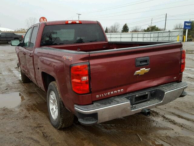 1GCVKREH0FZ150715 - 2015 CHEVROLET SILVERADO BURGUNDY photo 3