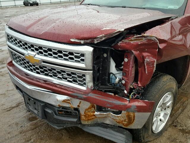 1GCVKREH0FZ150715 - 2015 CHEVROLET SILVERADO BURGUNDY photo 9