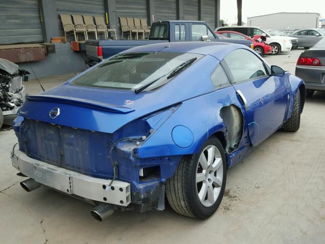 JN1AZ34D84T162703 - 2004 NISSAN 350Z COUPE BLUE photo 4