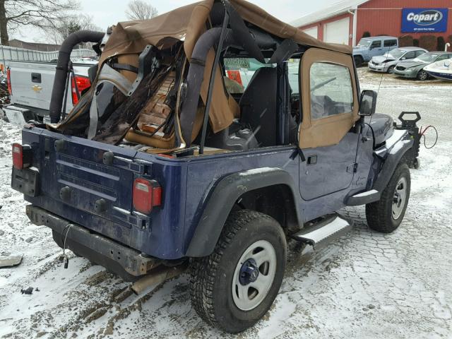 1J4FY29P7VP507114 - 1997 JEEP WRANGLER / BLUE photo 4