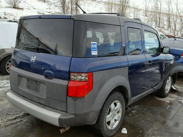 5J6YH28503L013772 - 2003 HONDA ELEMENT EX BLUE photo 4