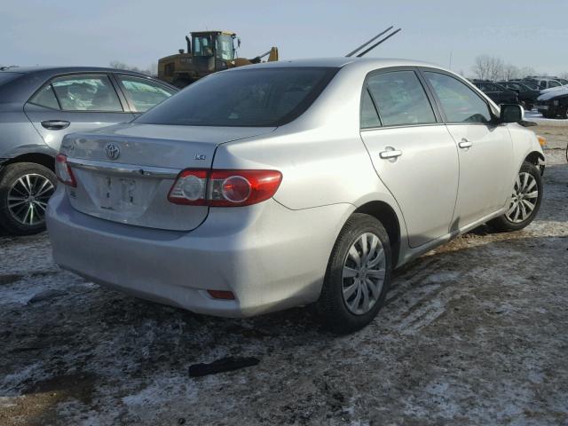 2T1BU4EE1DC124251 - 2013 TOYOTA COROLLA BA SILVER photo 4