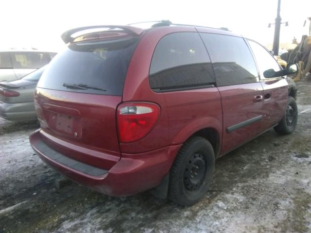 1D4GP25R26B688483 - 2006 DODGE CARAVAN SE RED photo 4