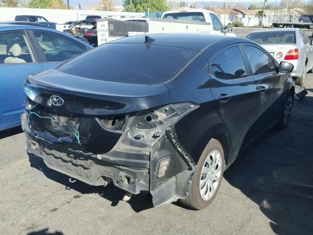 5NPDH4AE2CH104458 - 2012 HYUNDAI ELANTRA GL BLACK photo 4