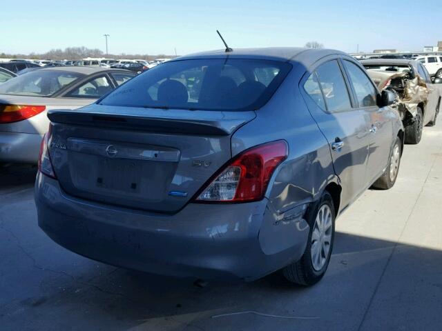 3N1CN7AP2DL881900 - 2013 NISSAN VERSA S GRAY photo 4