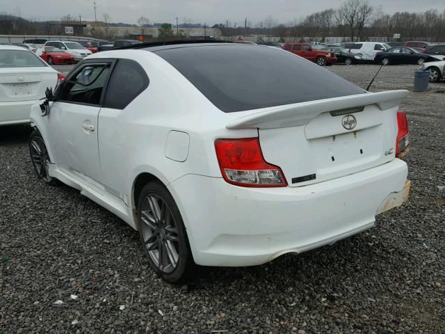 JTKJF5C77D3055907 - 2013 TOYOTA SCION TC WHITE photo 3