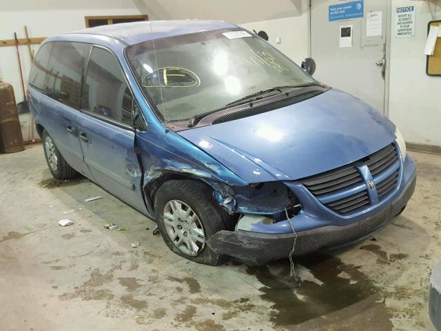 1D4GP25B07B153043 - 2007 DODGE CARAVAN SE BLUE photo 1