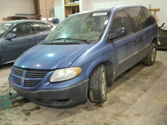 1D4GP25B07B153043 - 2007 DODGE CARAVAN SE BLUE photo 2