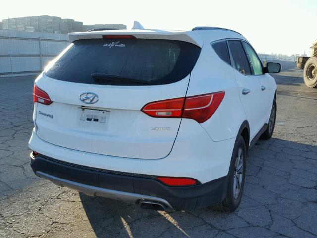 5XYZU3LB1EG227046 - 2014 HYUNDAI SANTA FE S WHITE photo 4