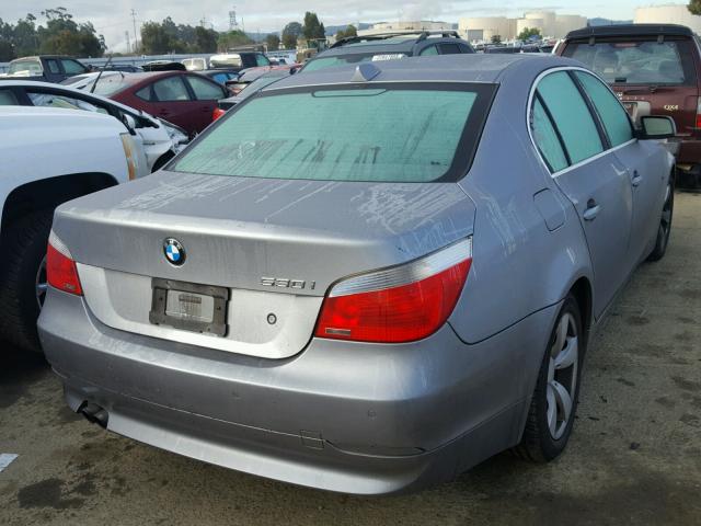 WBANE73557CM46383 - 2007 BMW 530 I SILVER photo 4