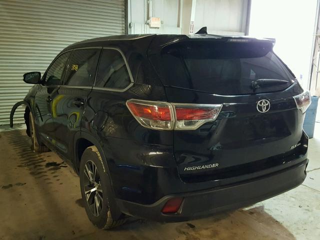 5TDJKRFH4GS232348 - 2016 TOYOTA HIGHLANDER BLACK photo 3