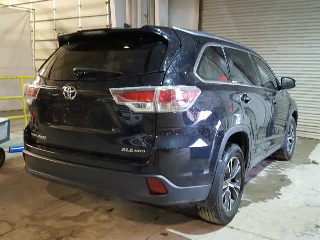 5TDJKRFH4GS232348 - 2016 TOYOTA HIGHLANDER BLACK photo 4