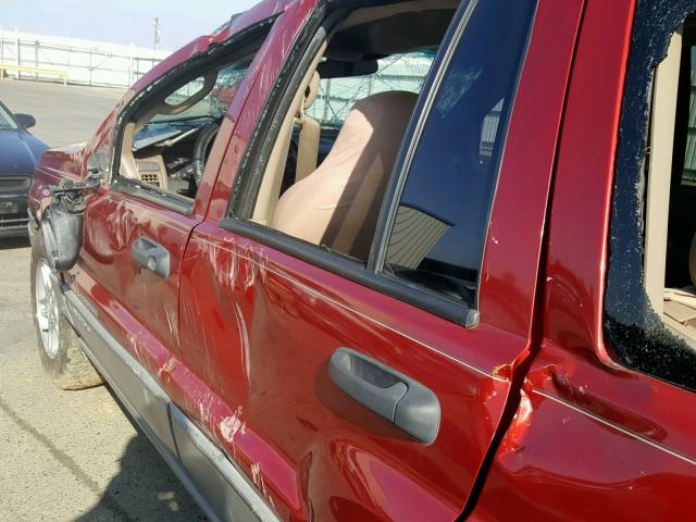 1J4GX48S32C271573 - 2002 JEEP GRAND CHER RED photo 10