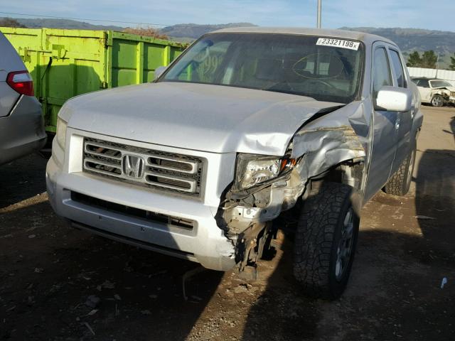 2HJYK16437H516786 - 2007 HONDA RIDGELINE SILVER photo 2