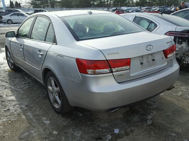 5NPEU46F58H301522 - 2008 HYUNDAI SONATA SE SILVER photo 3