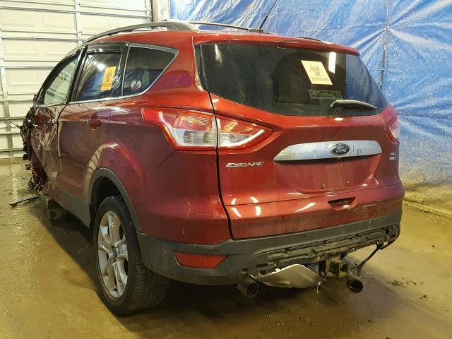 1FMCU9H97DUB29596 - 2013 FORD ESCAPE SEL RED photo 3