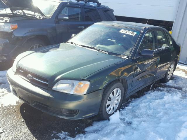 4S3BE635917206379 - 2001 SUBARU LEGACY L GREEN photo 2