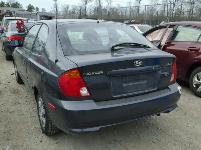 KMHCG35C45U362258 - 2005 HYUNDAI ACCENT GS BLUE photo 3