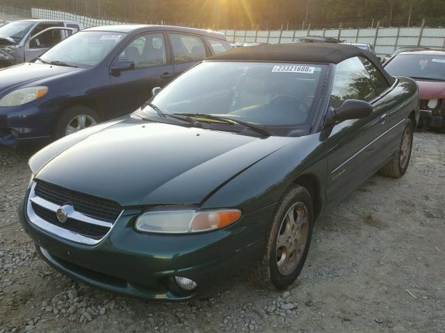 3C3EL55H6WT213236 - 1998 CHRYSLER SEBRING JX GREEN photo 2